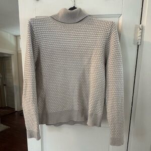 J. Crew Ribbed Crewneck Sweater in Light Gray